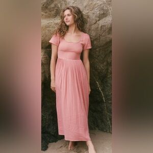 Christy Dawn Scarletorganic cotton pink Maxi Dress - Women